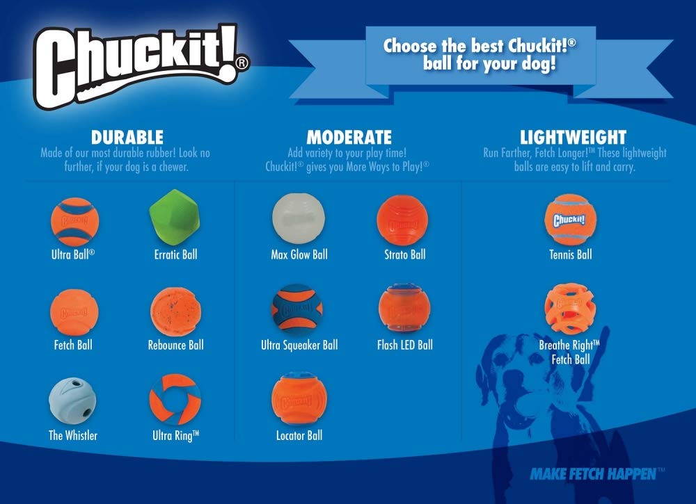 Chuckit! Bola de Goma de Rebote Alto, Grande (los Colores varían)