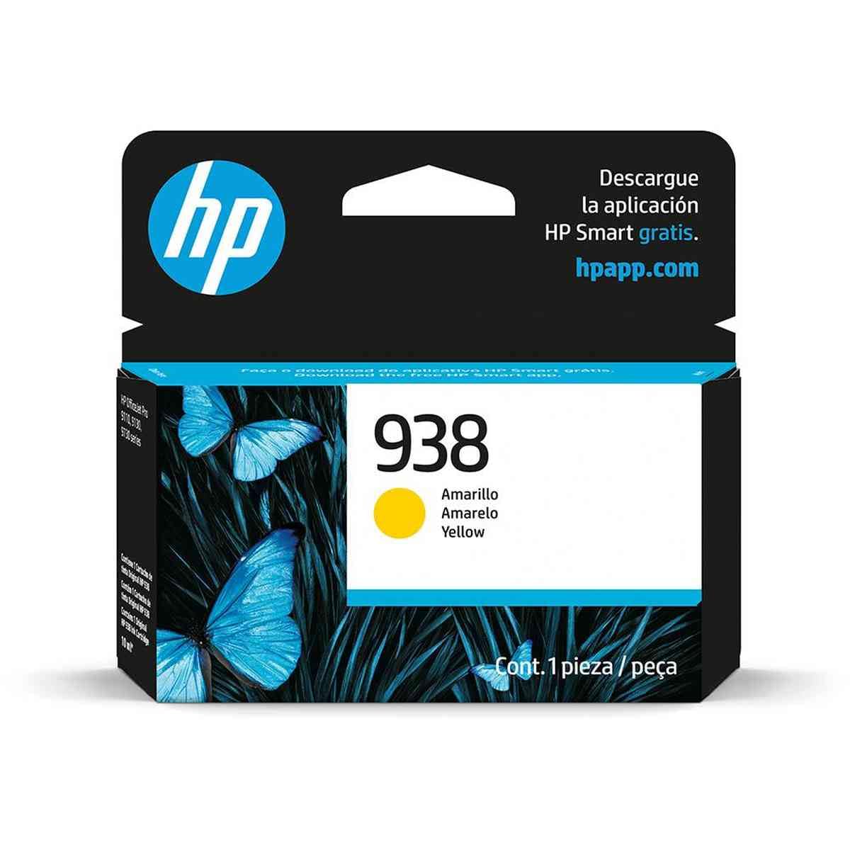 Cartucho de Tinta HP 938 Amarillo Serie 4S6X7 Original