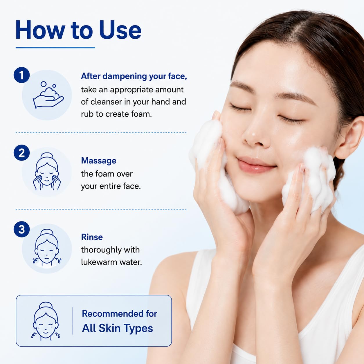 MISSHA- LIMPIADOR FACIAL EN ESPUMA: La línea Super Aqua de MISSHA está diseñada para mantener tu piel fresca. Nuestra espuma limpiadora Super Aqua Ultra Hyalron es un limpiador facial en espuma hidrat