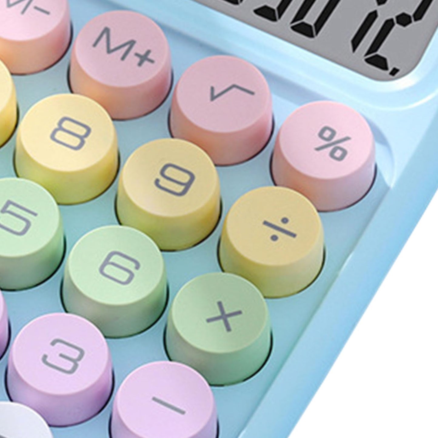 Calculadora Electrónica de Colores, Calculadora a Prueba de Salpicaduras, Conveniente para Uso Escolar y Doméstico (Cielo Azul)