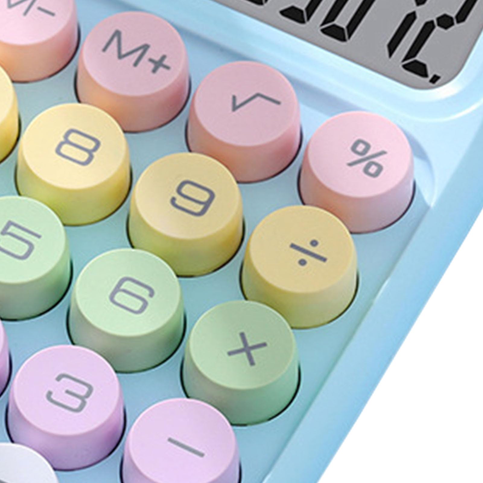Calculadora Electrónica de Colores, Calculadora a Prueba de Salpicaduras, Conveniente para Uso Escolar y Doméstico (Cielo Azul)