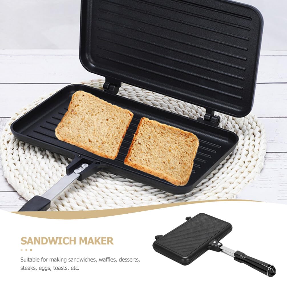 Healvian Molde Para Sándwich Sartén Profunda Desayuno Tortilla Japonesa Sartén Para Hacer Tortillas Tostadora De Sándwich Máquina De Rollo De Huevo Casa De Multifunción Aluminio