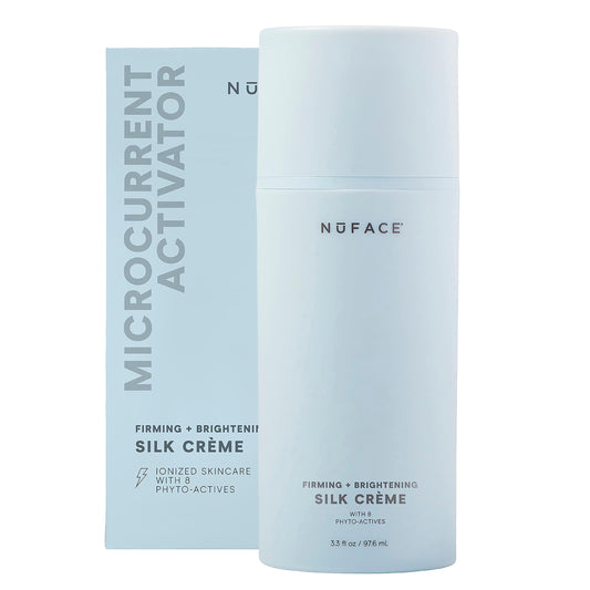 NUFACE | Silk Crème 97.6ml | Activador de Microcorriente Facial en Crema Hidratante Facial con Acido Hialuronico | Tecnología IonPlex Ácido Hialurónico y Colageno | Completa tu Rutina de Skin Care