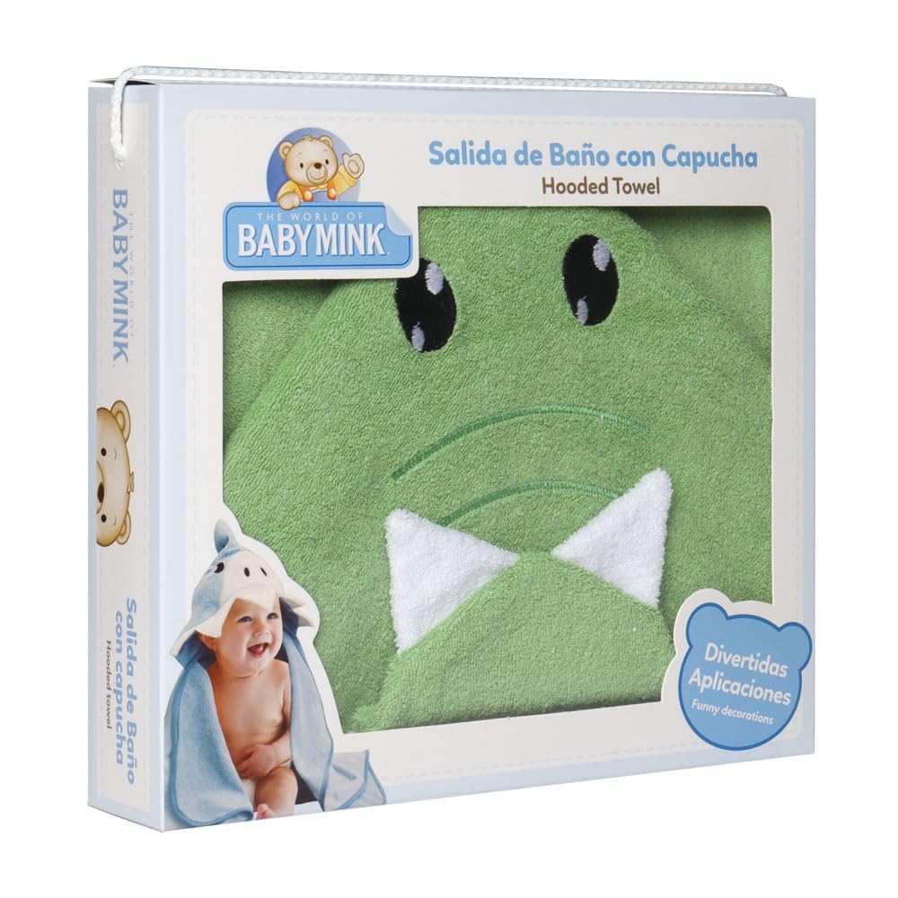 Baby Mink Salida de Baño para Bebé, Suave y Absorbente para Después del Baño (Verde)