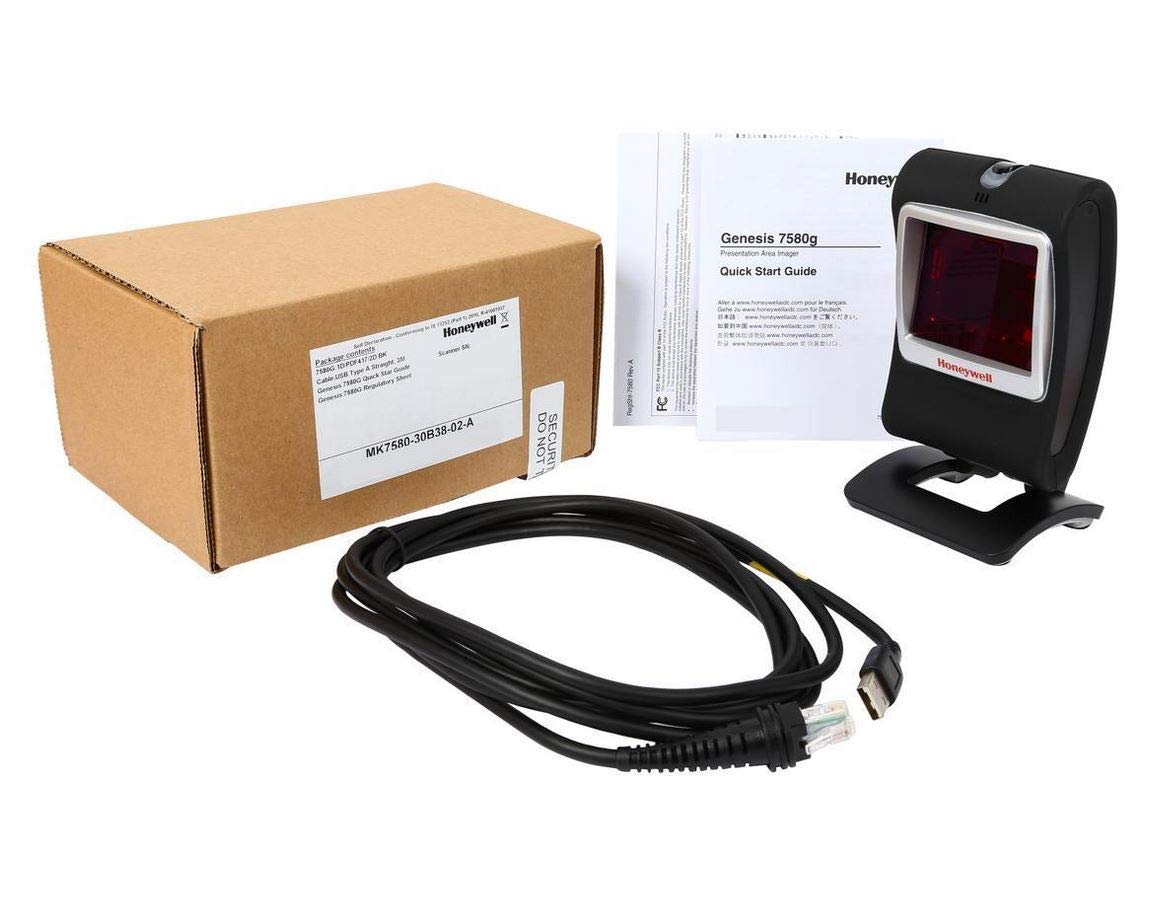 Escáner Omnidireccional Honeywell Genesis 7580G Negro con Cable USB