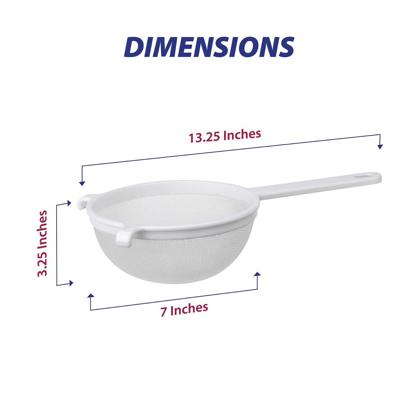 Culina Ccolador de malla de nailon, Blanco