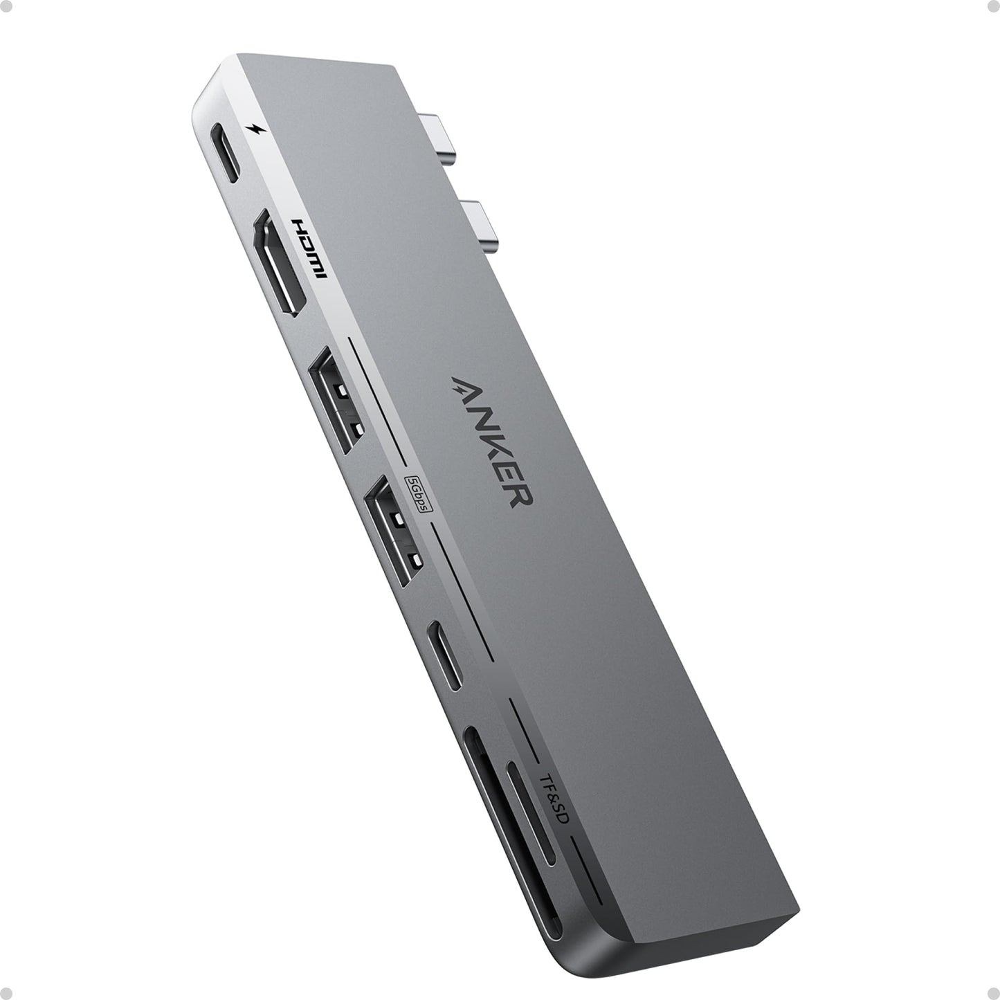 Concentrador USB C Anker Gris Compatible Thunderbolt 4 para MacBook Pro y Air