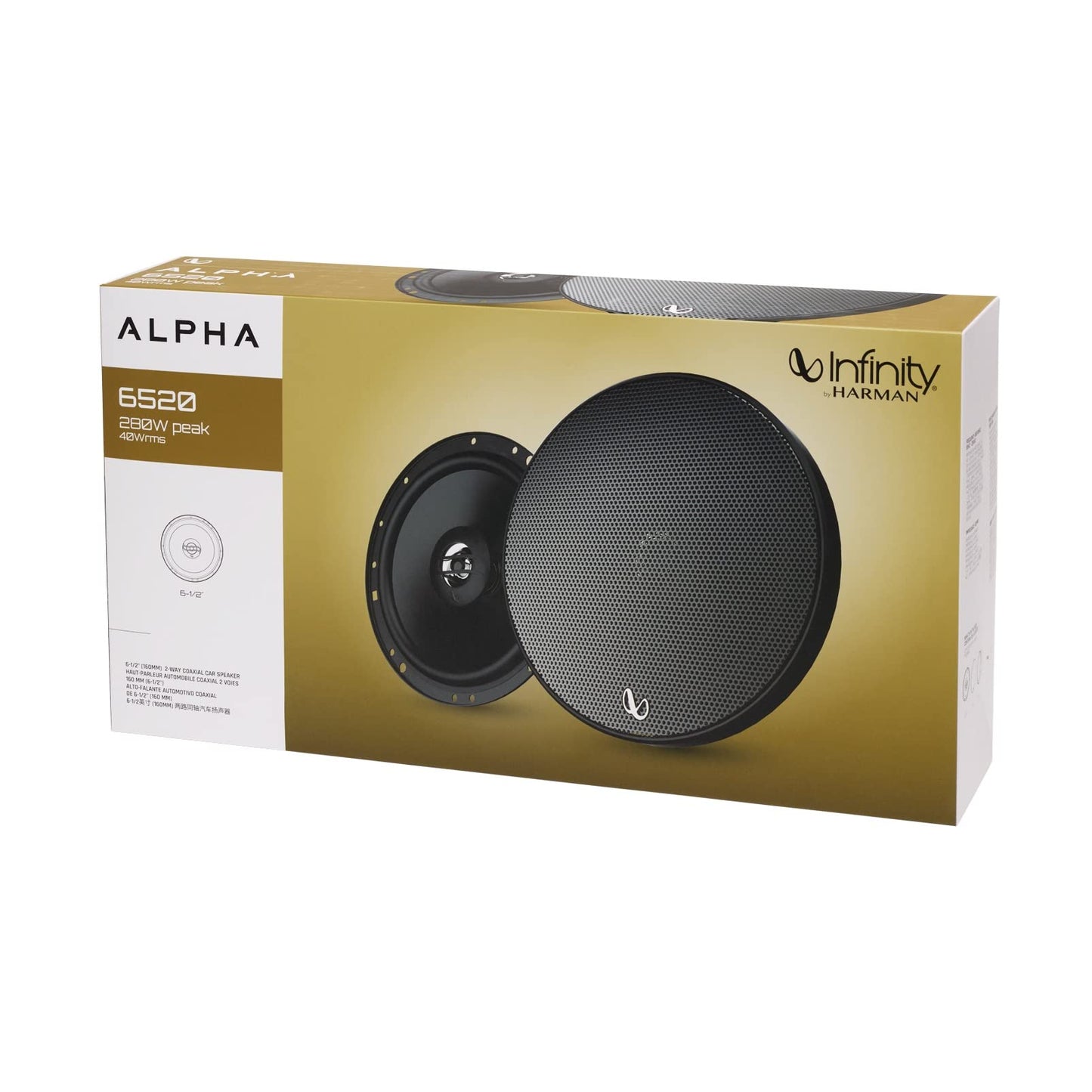 Infinity Alpha 6520 - Altavoces coaxiales de 2 vías (40 W, RMS)