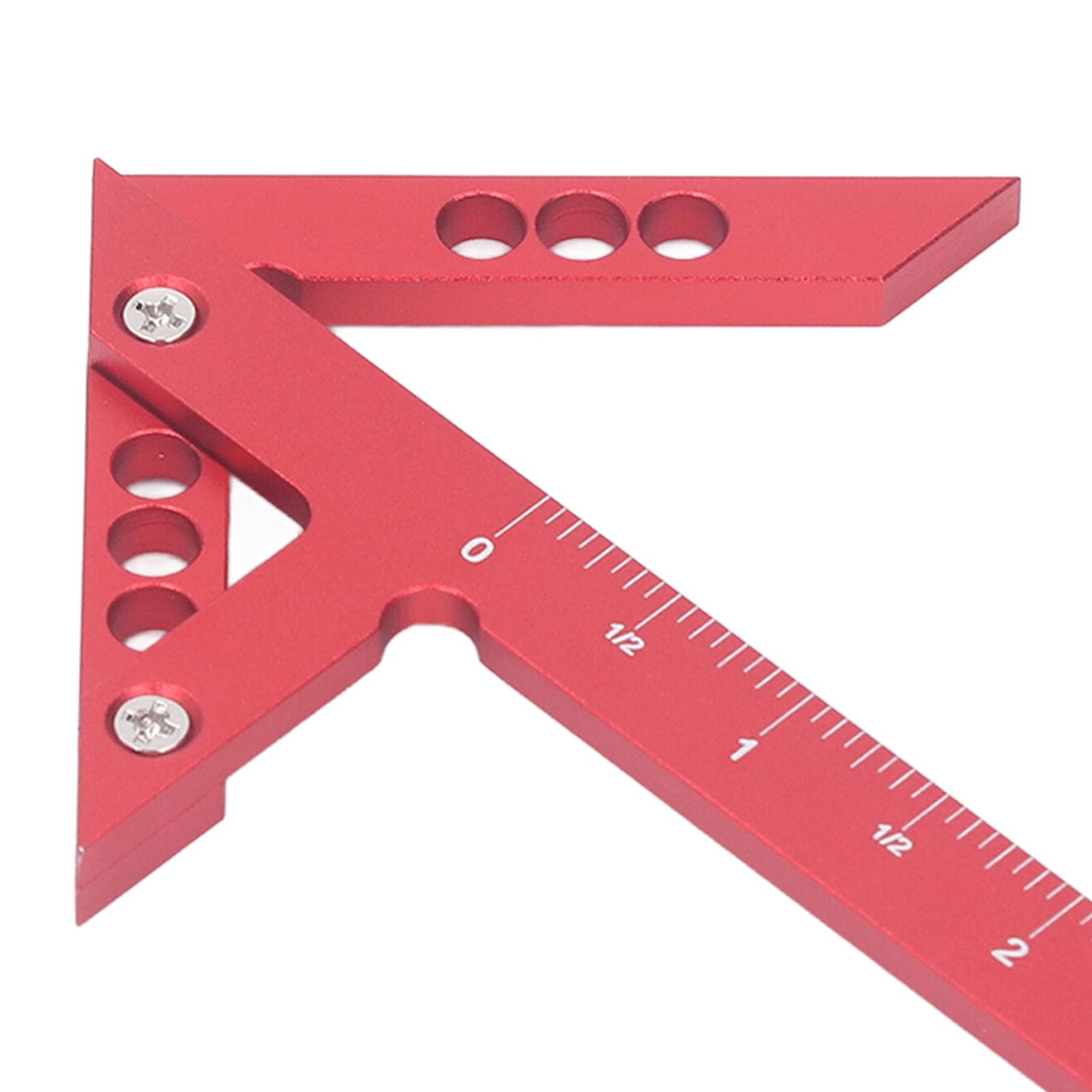 Buscador central, medidor de línea, herramienta de medición central, regla de carpintero de ángulo recto de 45/90 grados, centro de carpintería de aleación de aluminio