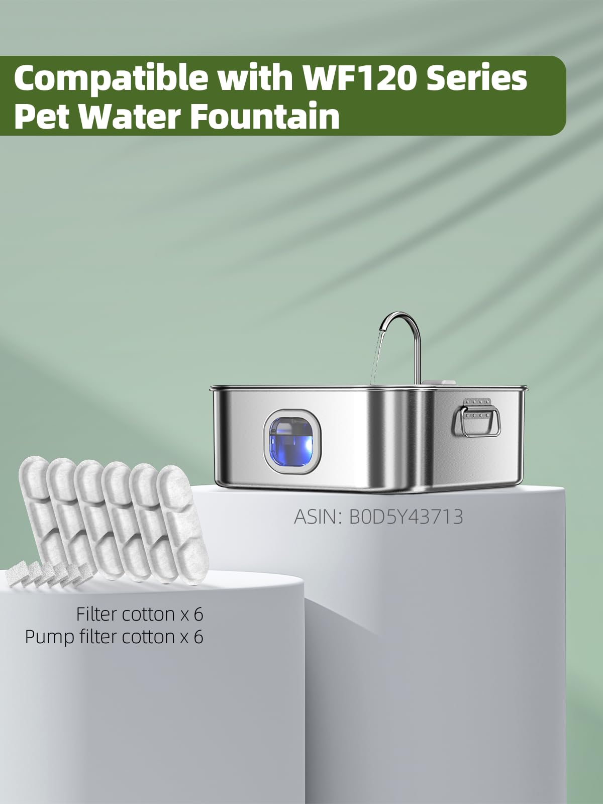 Fuente de agua para perros de acero inoxidable, 440 oz/3.2Gal/12L Fuente de agua grande para mascotas para perros grandes, dispensador de tazón de agua para perros con ventana de nivel de agua e