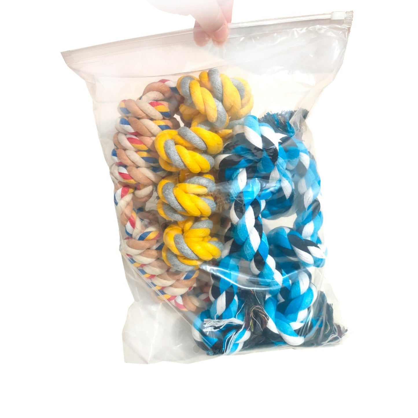 Juguetes De Cuerda para Perros, Juguete Perro Indestructible, Juguetes para Perro Uso Rudo, Juguete Masticar Perro, Juguetes para Perros Ansiosos(6 Knots)