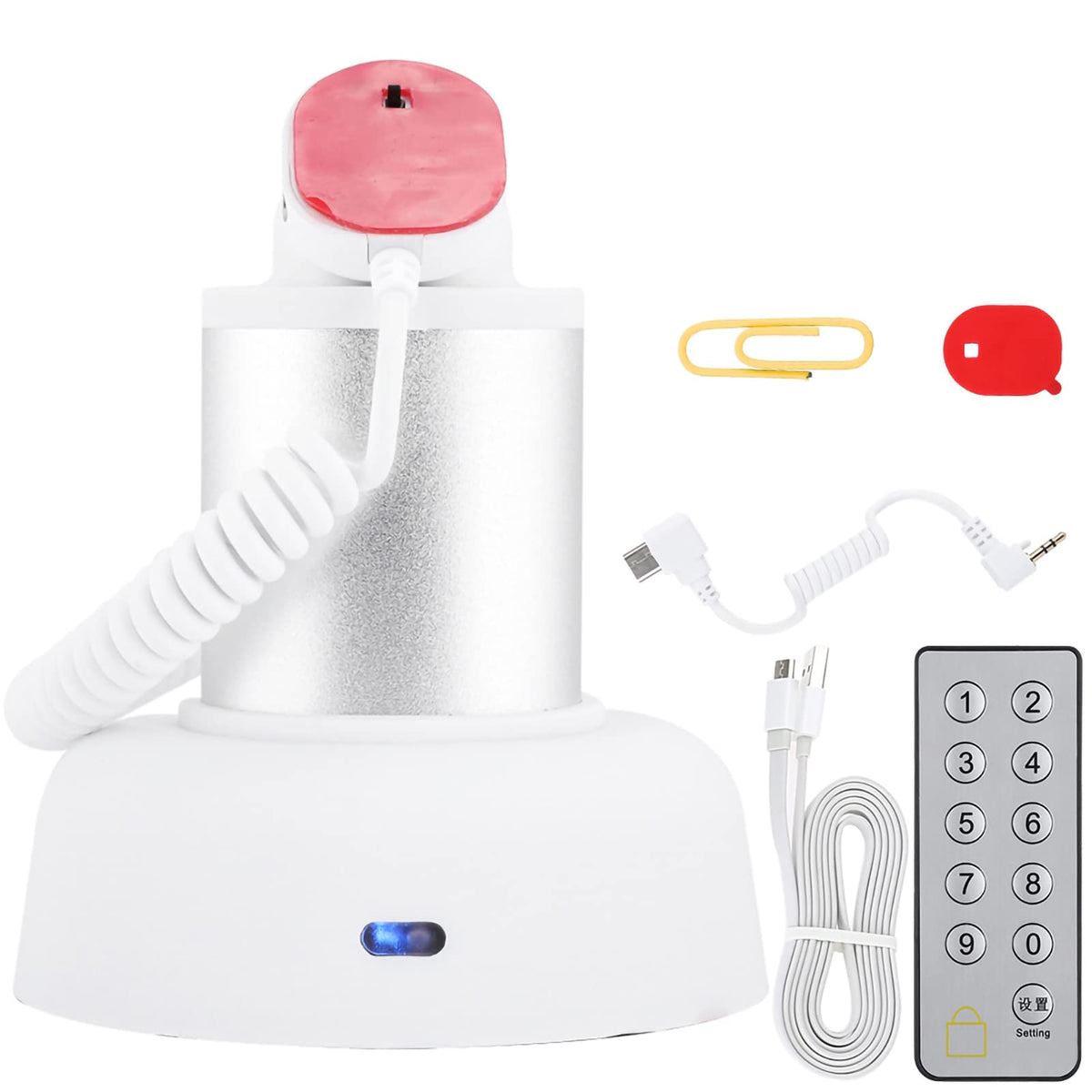 Soporte para Celular Antirrobo con Alarma 110 dB y Carga Rápida