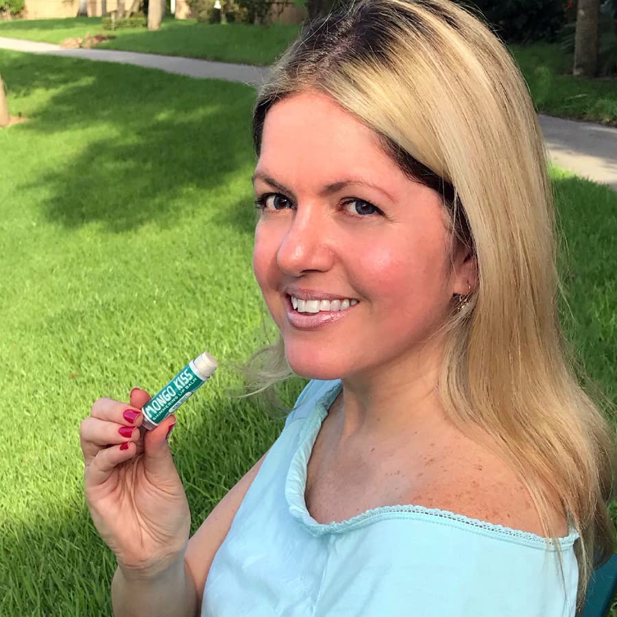 Eco Lips Bálsamos de labios brillantes Mongo Kiss (6 tubos) por Eco Lips 100 % natural con aceite orgánico Mongongo, algodón de azúcar, sherbet y arándanos para pastel, fabricados en Estados Unidos.