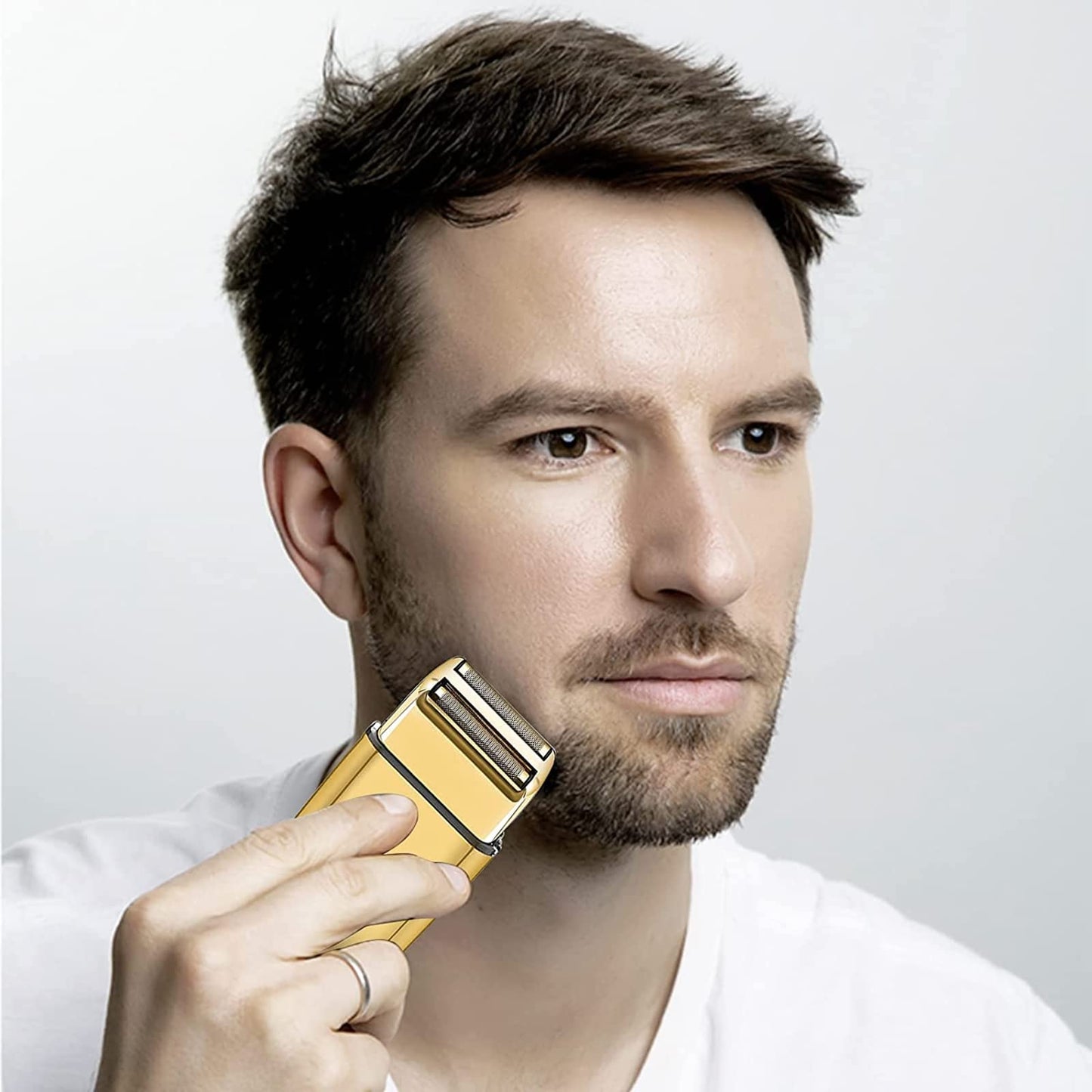 colorski- "Lámina de repuesto y cuchillas para afeitadora compatibles con BaBylissPRO Barberology Double FXFS2 (2 piezas doradas)