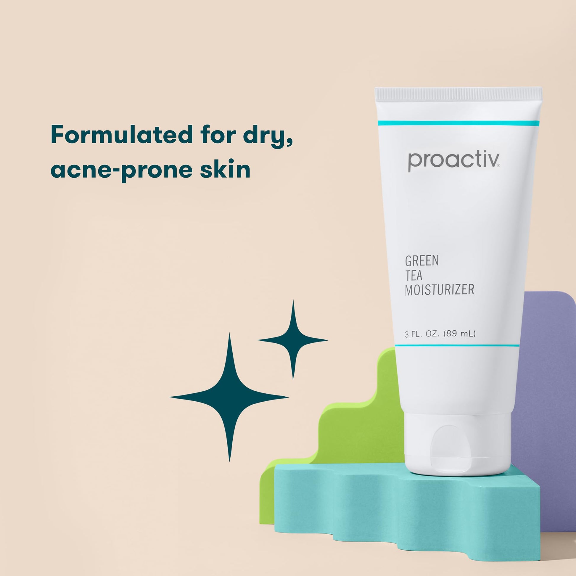 Proactiv Hidratante de té verde y ácido hiularónico para piel seca, hidratante facial para piel grasa, piel seca y piel propensa al acné – 3 onzas