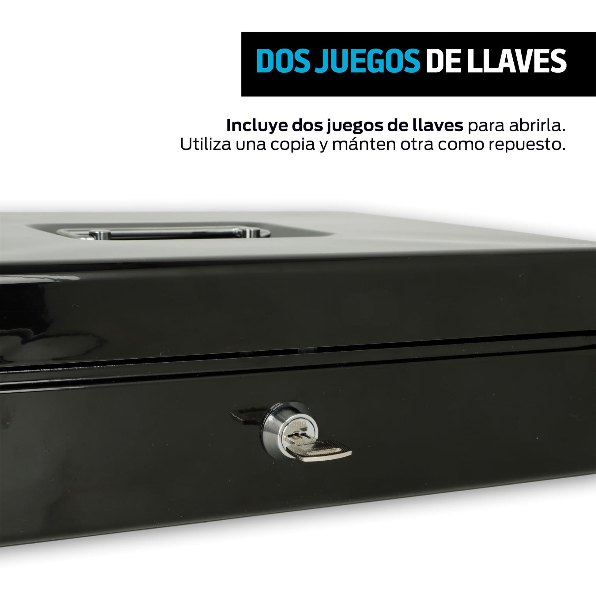 Caja de Seguridad Redlemon Metálica con Cerradura y 2 Llaves para Dinero y Joyas
