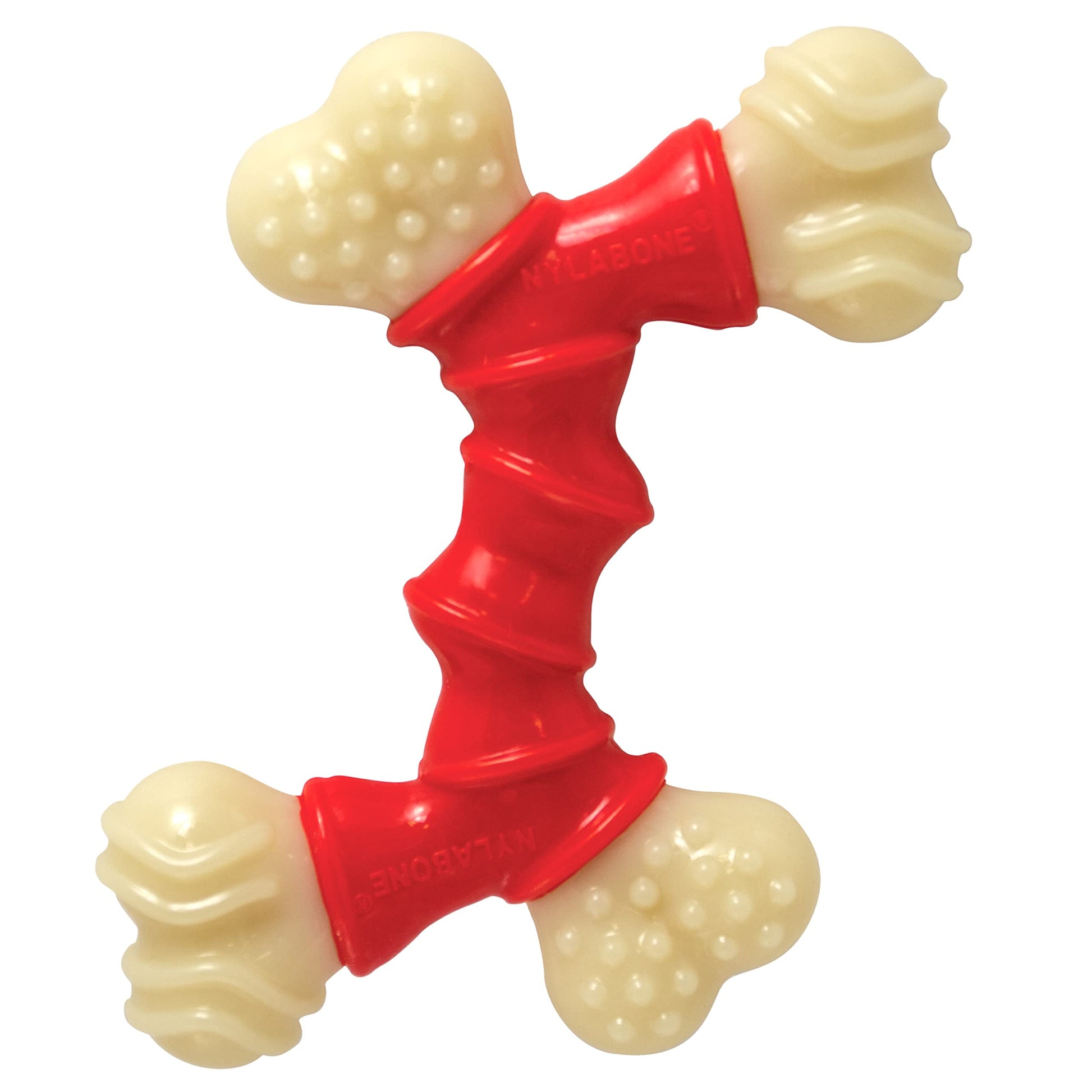Juguete de Perro Nylabone Naranja y Blanco sabor Tocino