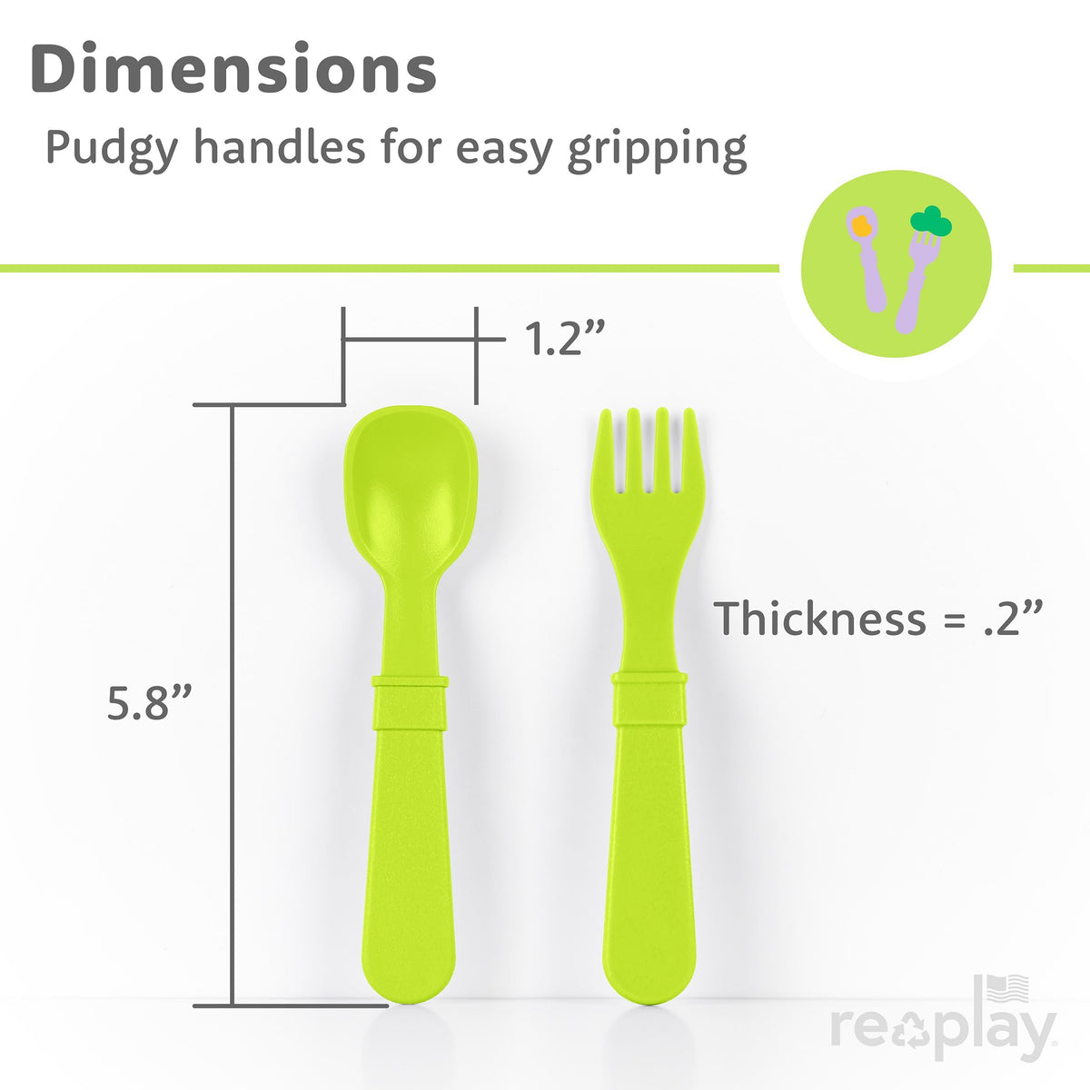 Re-Play Juego de platos y utensilios divididos de 3 x 3 pulgadas, juego de tenedores y cucharas para niños pequeños, apto para lavaplatos y microondas, fabricado en Estados Unidos, sirena