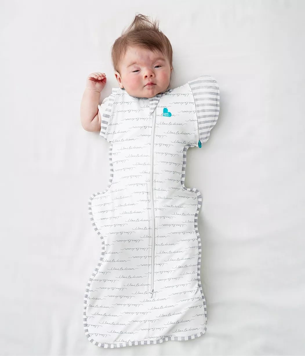 Love To Dream Swaddle UP, Saco para Dormir Bebe de Transición Ideal para el Sueño Cómodo - Saquitos para Dormir Bebe 5.9-8.6 Kg para Climas de 20°C - 24°C - Costal de Algodón Color Blanco