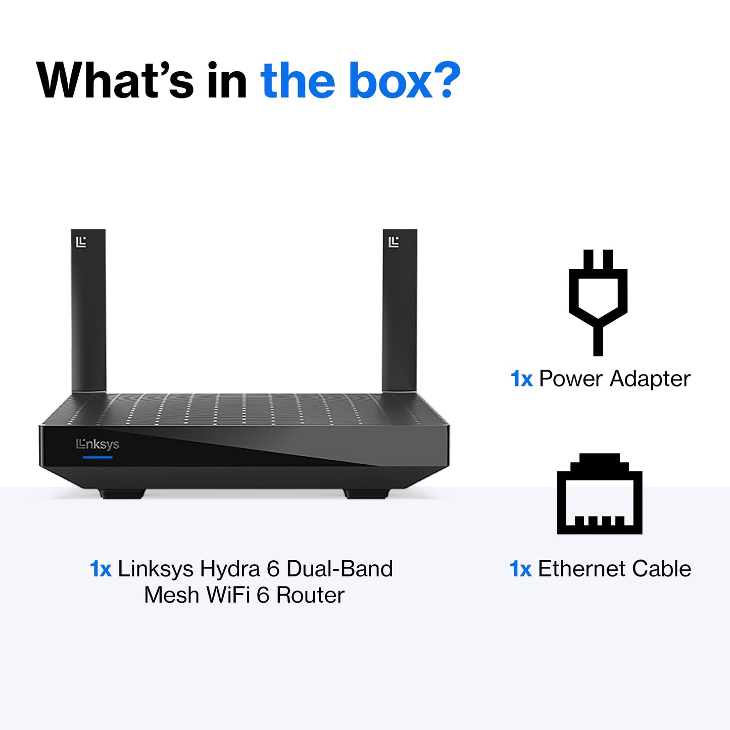 Linksys MR20EC | Router WiFi 6 de Malla de Doble Banda | Velocidades 3.0 (AX3000) | Conecta más de 25 Dispositivos | Cobertura de 2.000 pies Cuadrados | Garantía de 18 Meses