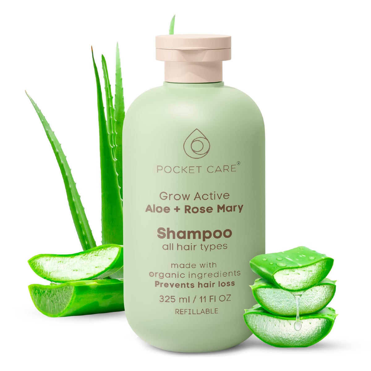 Shampoo Anticaída Crecimiento Capilar Romero Sábila Sin Sulfatos para Hombre y Mujer