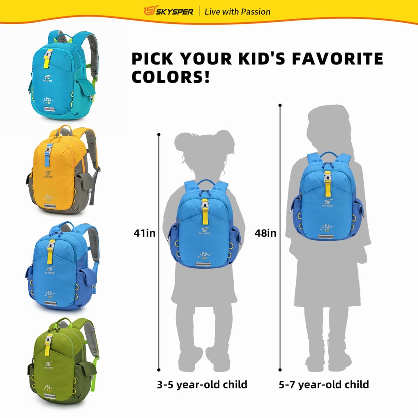 Mochila SKSPER Azul Cielo de 10 l para Niños y Niñas