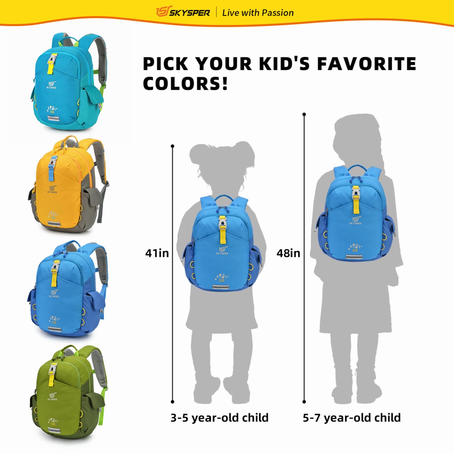 Mochila SKSPER Azul Cielo de 10 l para Niños y Niñas