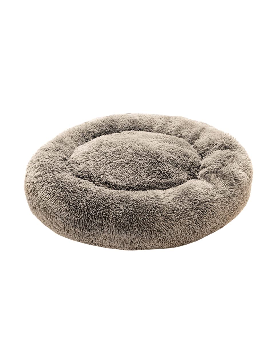 Cama para Perros PET TO BED Light Brown Antiestrés Redonda Esponjosa Medium