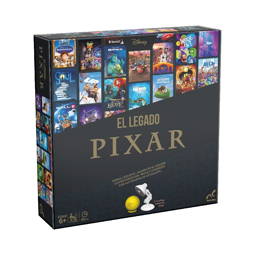 Novelty Corp - Juego de Mesa El Legado Pixar (4+) - Familia - 4-8 Jugadores