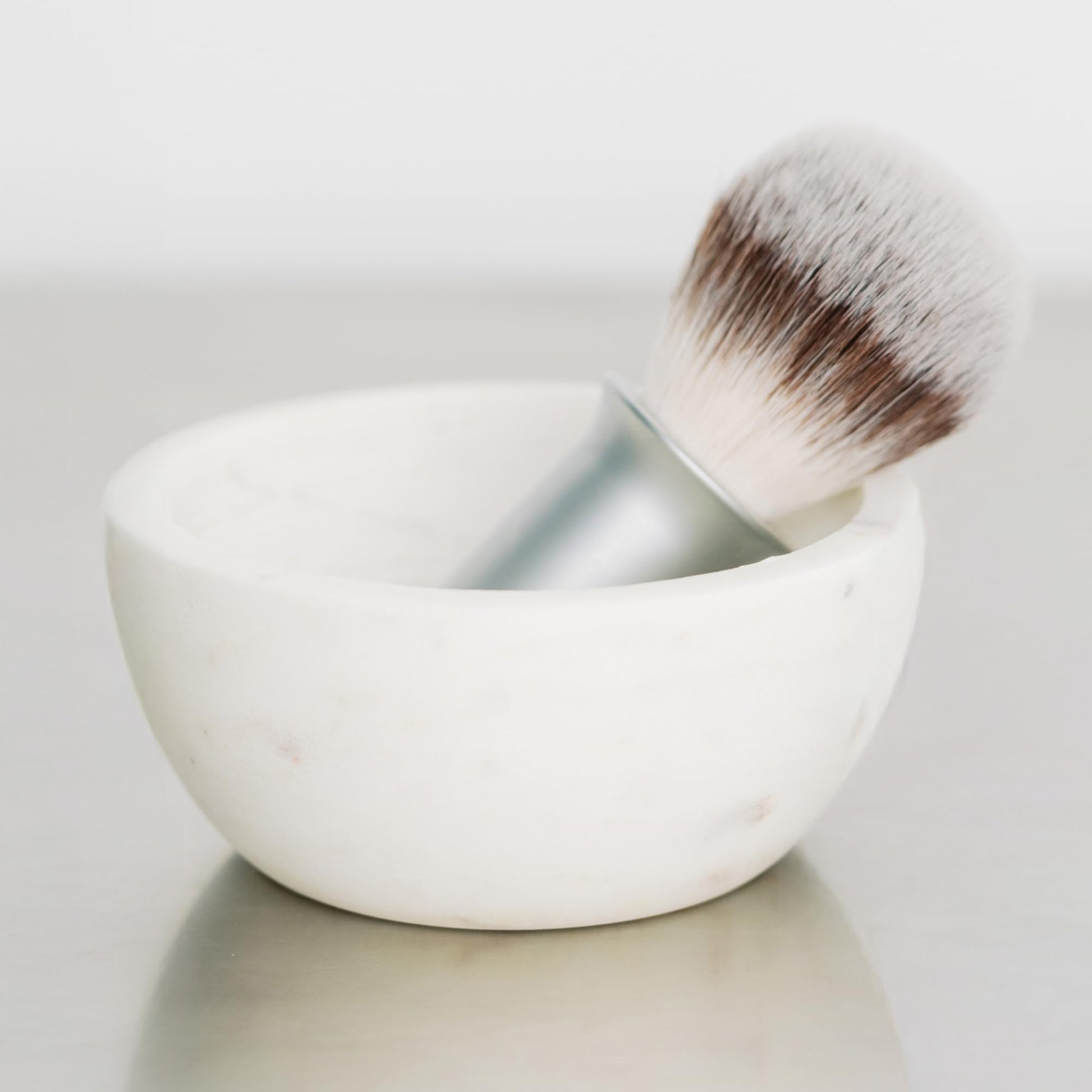 SUPPLY Marble Shaving Bowl (Naturally Heat Retaining + Handcrafted from Solid Marble)