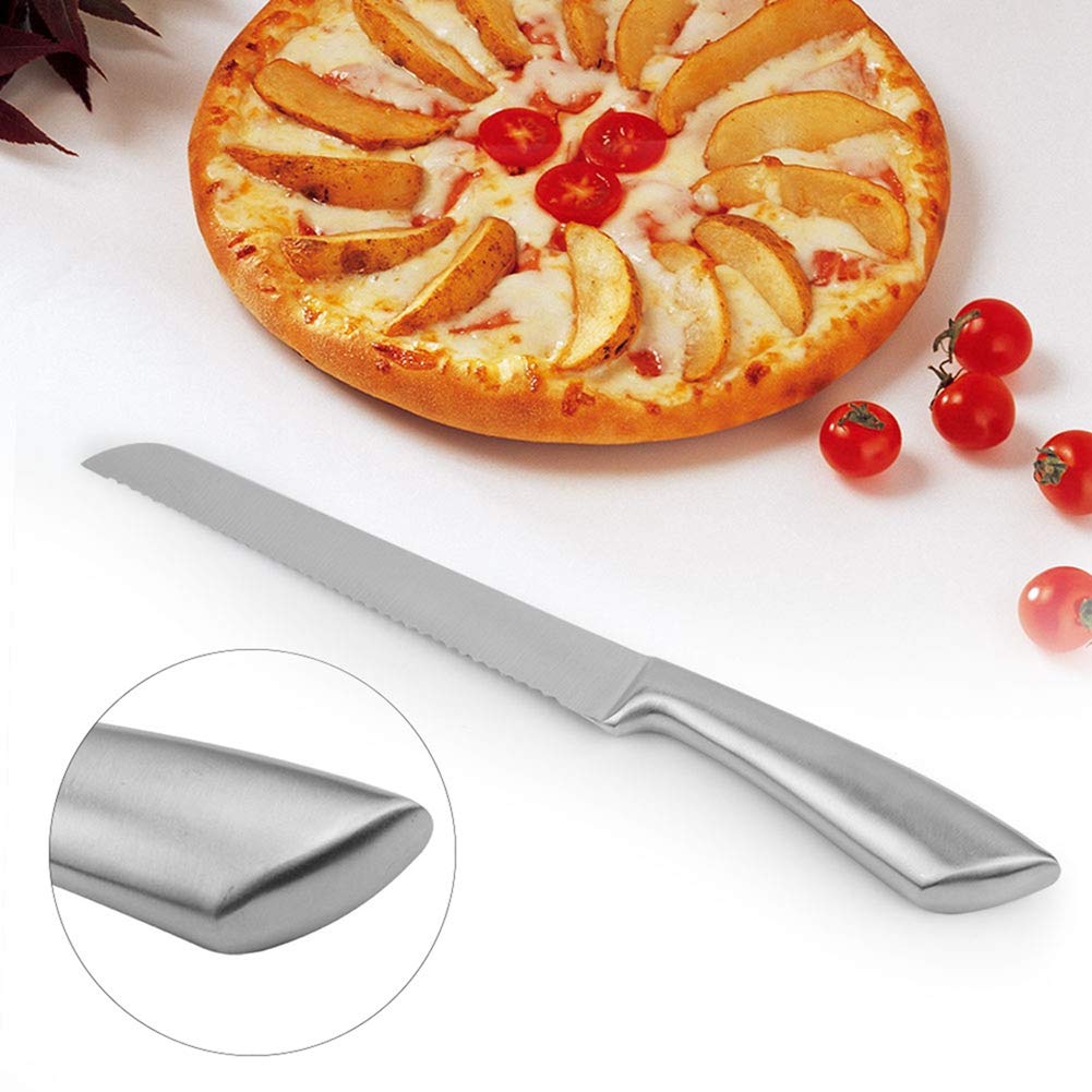Cuchillo para Pastel, 1 Pieza, Cuchillo para Hornear de Acero Inoxidable, Cortador de Cocina para Pan y Pastel, Herramienta Manual