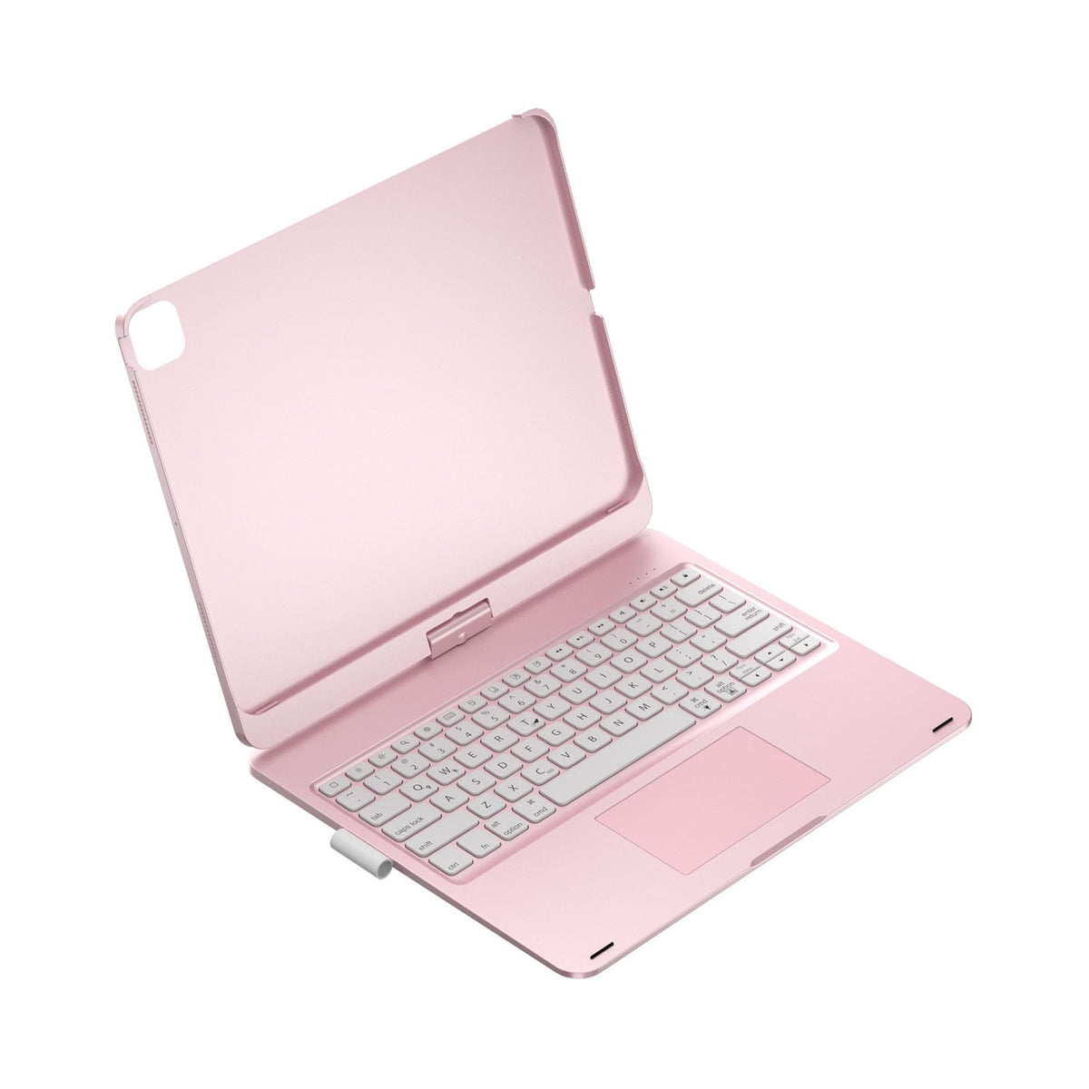 Funda con Teclado zienstar Rosa Rotación 360° con Retroiluminado y Trackpad para iPad Air 11" M2/M3/M4 y iPad Pro 11"