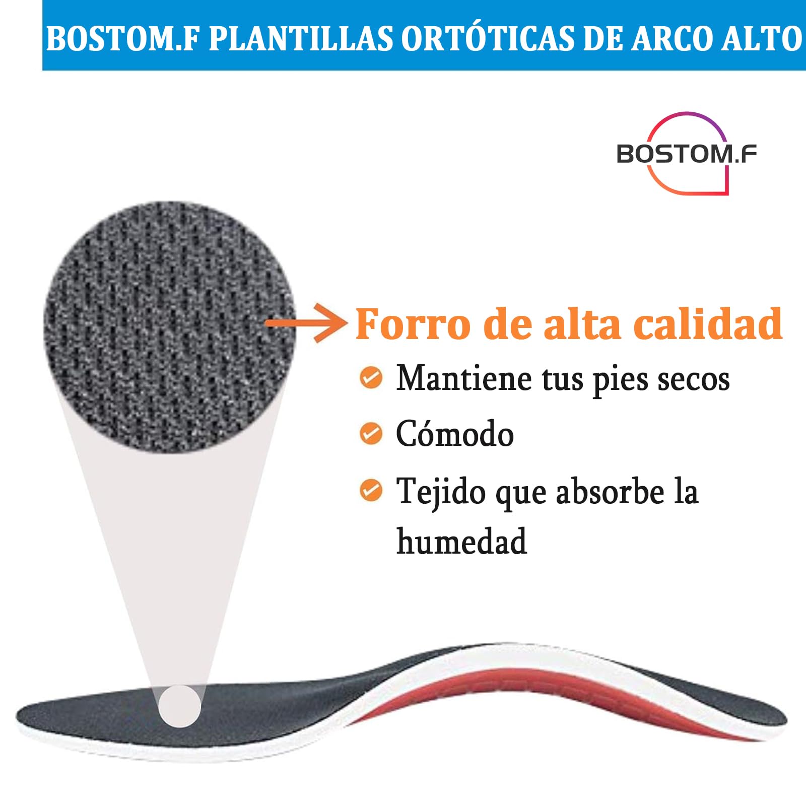 Plantilla Ortopédica de Soporte de Arco para Aliviar Dolor y Presión para Hombres y Mujeres