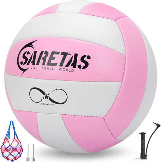 Balón de Voleibol Saretas Colorido Tamaño Oficial para Niñas y Jóvenes