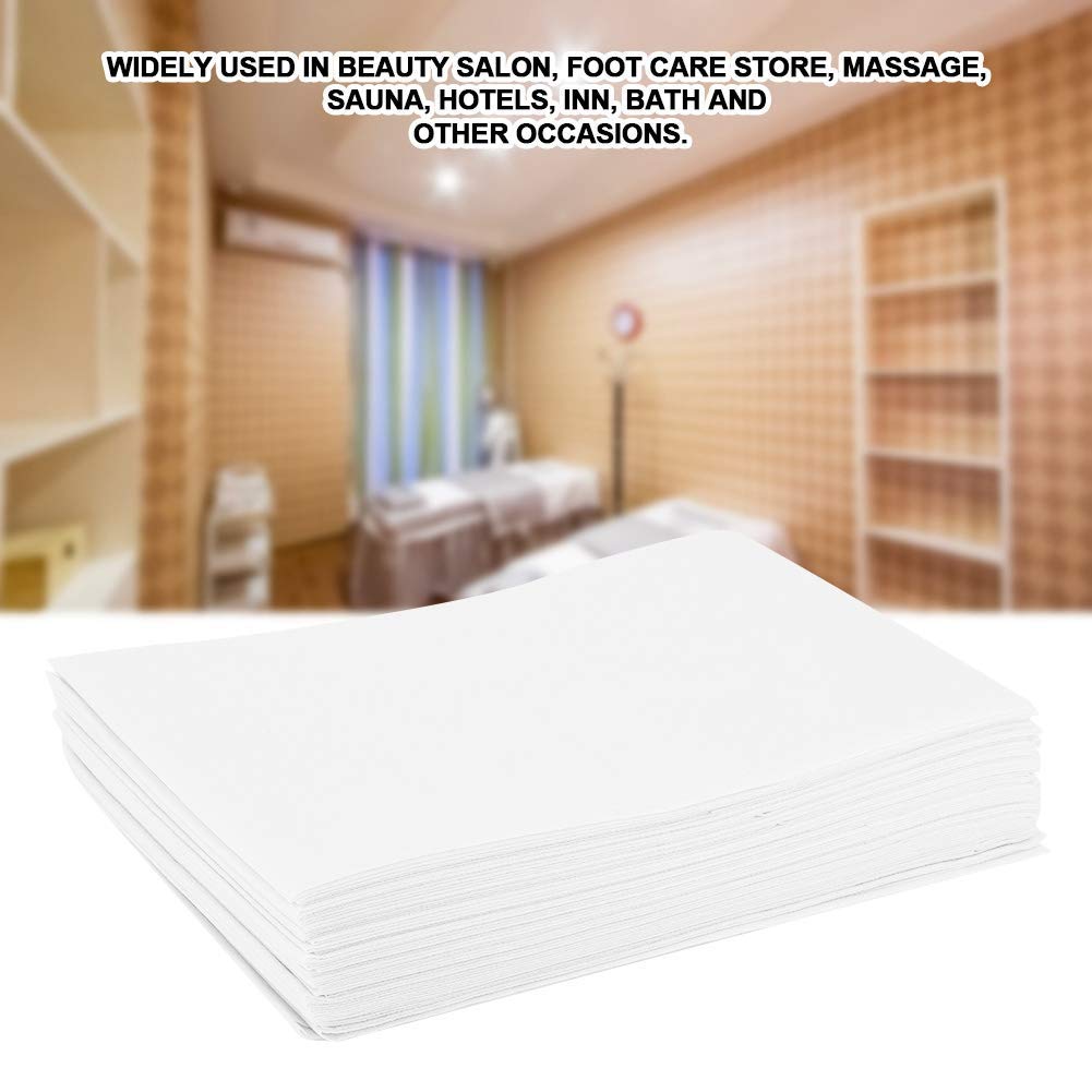 Cubierta de Cama Impermeable de la Hoja de Cama Disponible Impermeable para los hoteles de la Tabla del Masaje del Tatuaje del Balneario del salón(Disposable Sheets White)