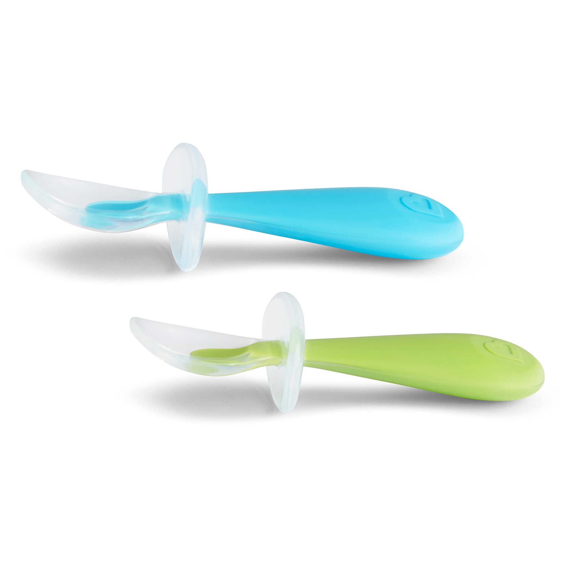 Cucharas Entrenadoras de Silicona Munchkin Azul Verde Paquete de 4