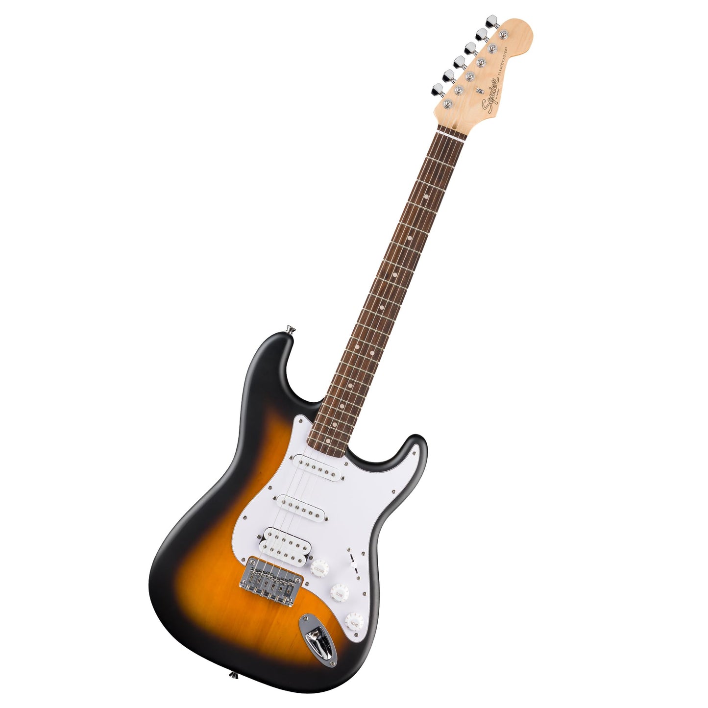 Debut Collection™ Stratocaster® HT HSS, Laurel Fingerboard, White Pickguard, 2-Color Sunburst