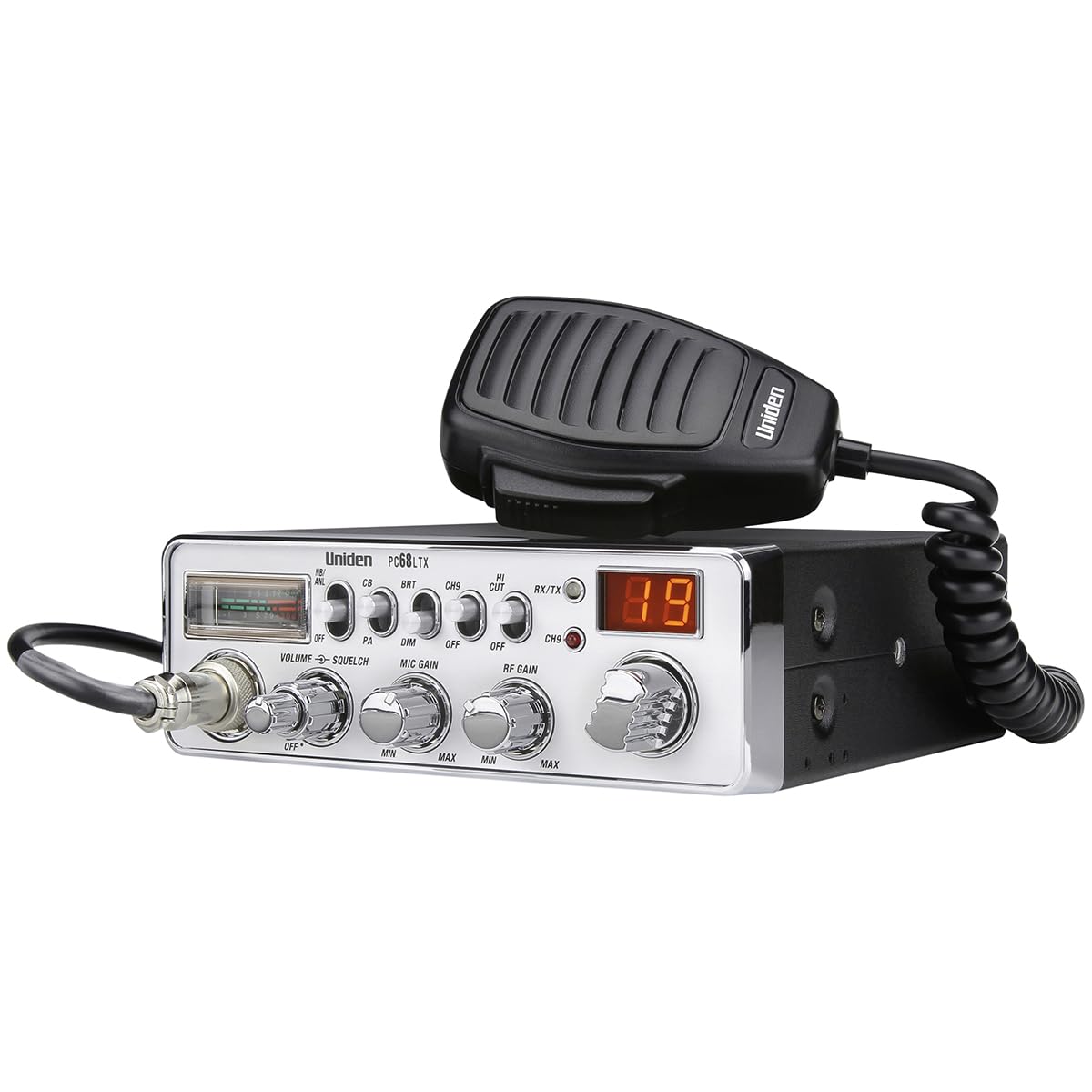 Radio CB UNIDEN PC68LTX 40 Canales con Interruptor PA/CB y Medidor Analógico S/RF