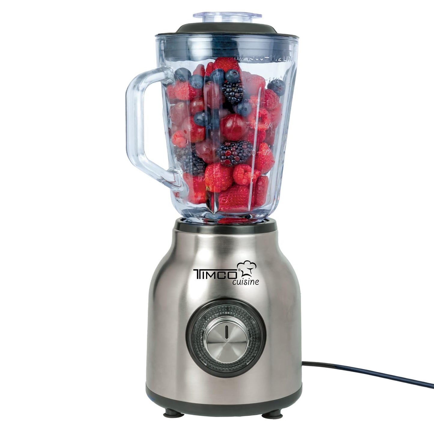 Licuadora Vaso de Vidrio 1.5 litros Inoxidable Timco LICX921