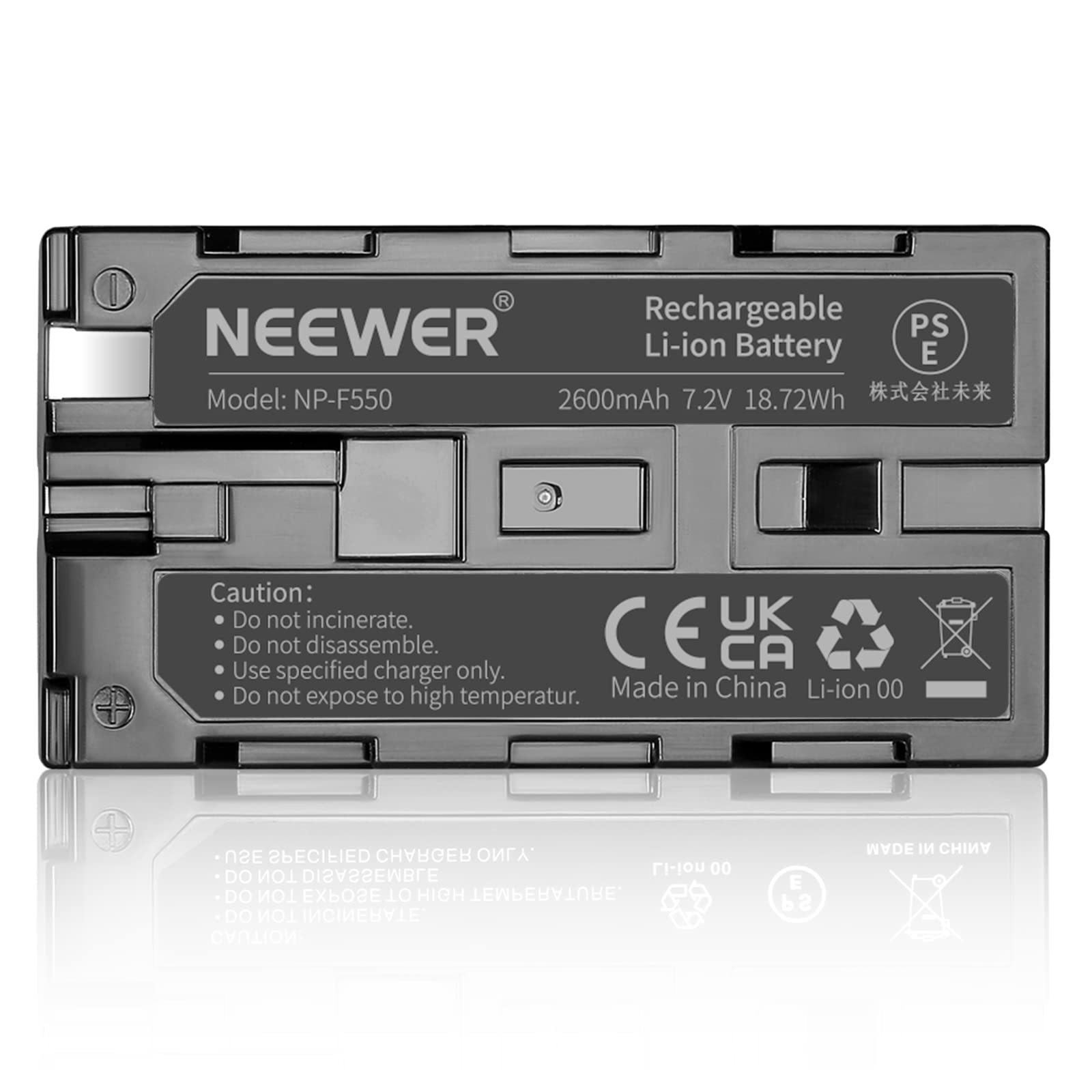 Batería Recargable Li-Ion NEEWER 7,2V 2600mAh para Sony NP-F550 LED y Cámara Vídeo