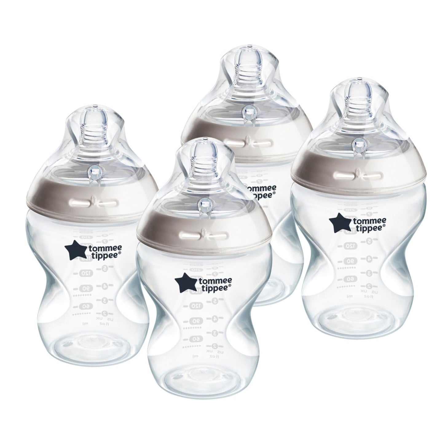 Biberón Tommee Tippee Anti-Cólicos, Transparente, Flujo Lento, 9 Onzas, para Bebés
