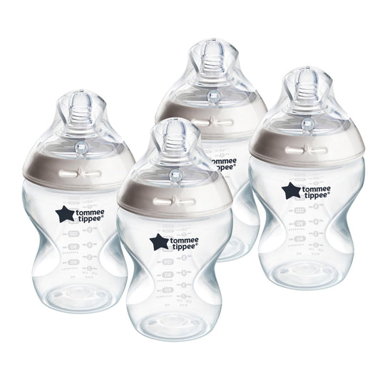 Biberón Tommee Tippee Anti-Cólicos, Transparente, Flujo Lento, 9 Onzas, para Bebés
