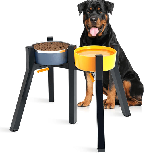 Soporte Ajustable SHAINFUN 2 en 1 para Cuencos Anchos con Soporte Elevado para Perros Grandes y Extra Grandes