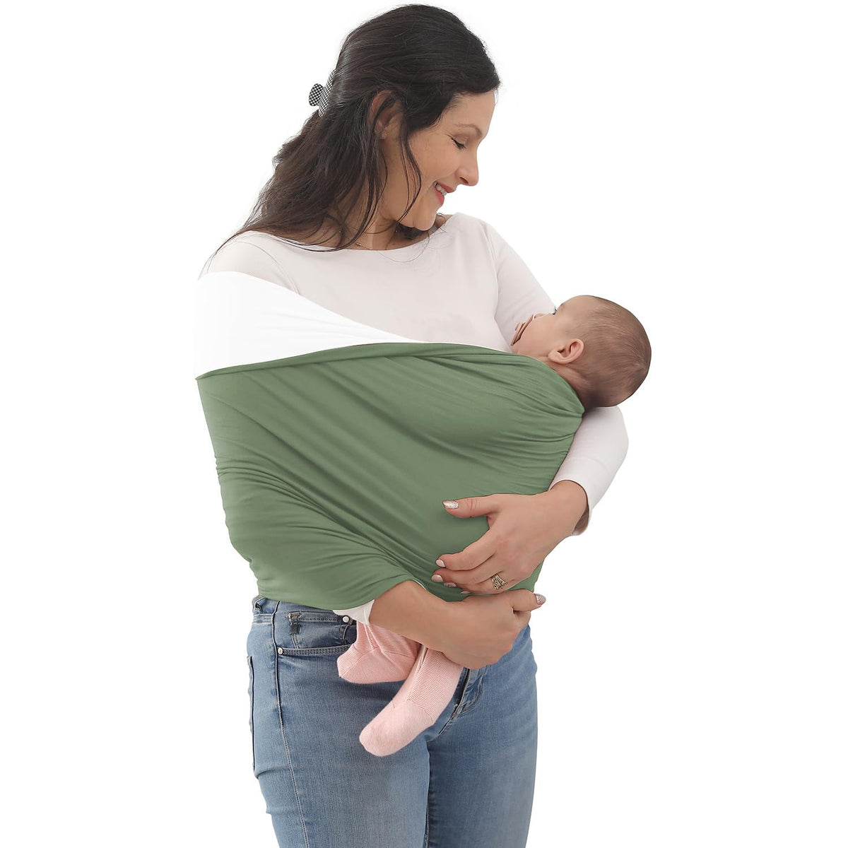 Kloovete - Portabebés para bebé, edredón reversible, suave y elástico para bebé y bebé, correa perfecta para recién nacidos y bebés de hasta 35 libras