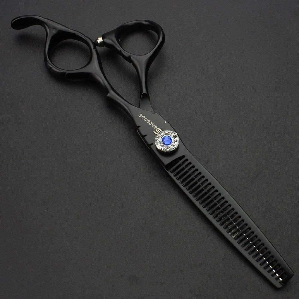 SHARONDS Juego de tijeras de 15.24 cm de acero inoxidable 440C de alta dureza para cabello de salón de peluquería, herramienta de corte y adelgazamiento especial para barberos (juego de tijeras