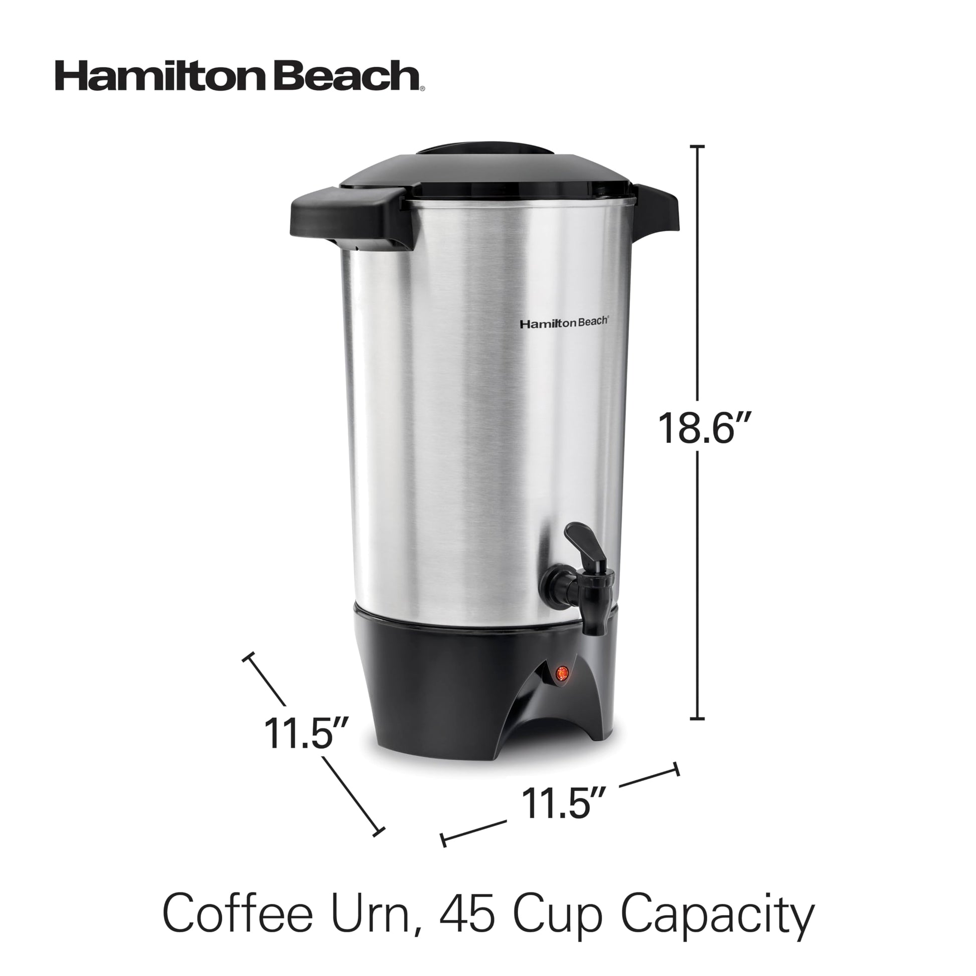 Hamilton Beach Cafetera, 45 Tazas, 40515R, Plata,