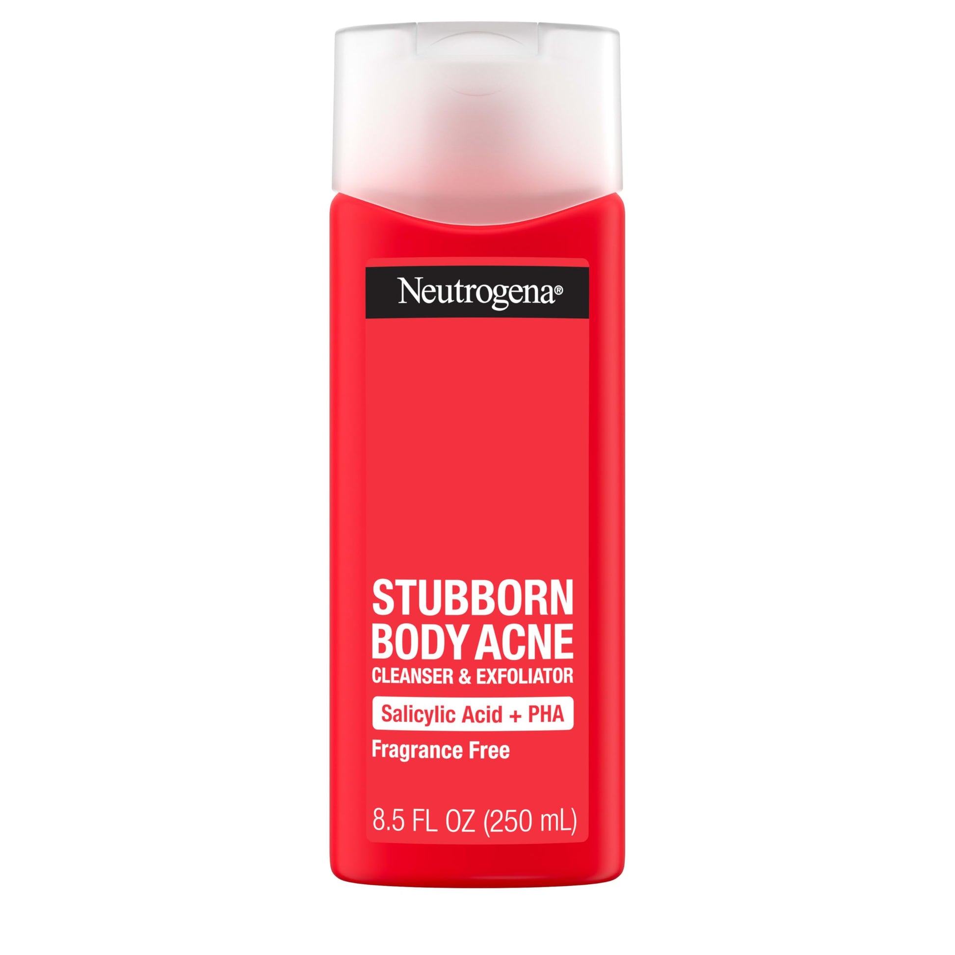 Neutrogena Stubborn Body Acne Cleanser & Exfoliator con Ácido Salicílico y PHA para piel susceptible a Acné