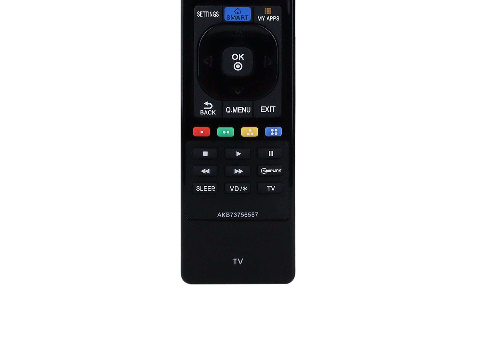 Control Remoto LG AKB73756567 Reemplazo para LCD LED HDTV Smart TV AKB73756542 AKB73756506 AKB73756504 AKB73756502 AKB73615309 AKB73615306