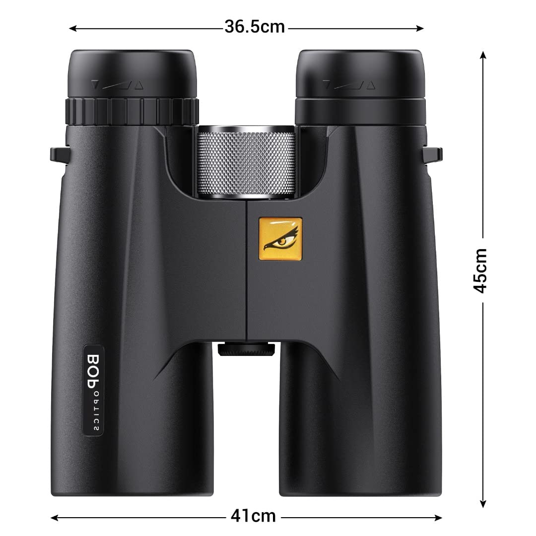 Prismáticos de Birds of Prey Optics de 10 x 42 pulgadas para adultos de alta potencia, prismáticos HD para observación de aves, prismáticos para caza con bolsa de transporte, artículos esenciales de viaje, artículos esenciales para cruceros y equipo de ca