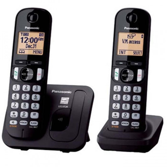 Panasonic Teléfono Inalámbrico KX-TGC212MEB Dos Auriculares Altavoz Bloqueo Llamadas-Negro